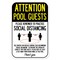 Signmission Public Safety Sign-Pool Guests Practice Social Distancing, Heavy-Gauge, 12" H, A-1218-25370 A-1218-25370 - alternate 1